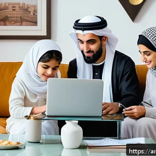 Home 31 예산 짜는 방법 초보자 가이드 - A modern Middle Eastern family sitting around a dining table in a cozy living room, meticulously rev...